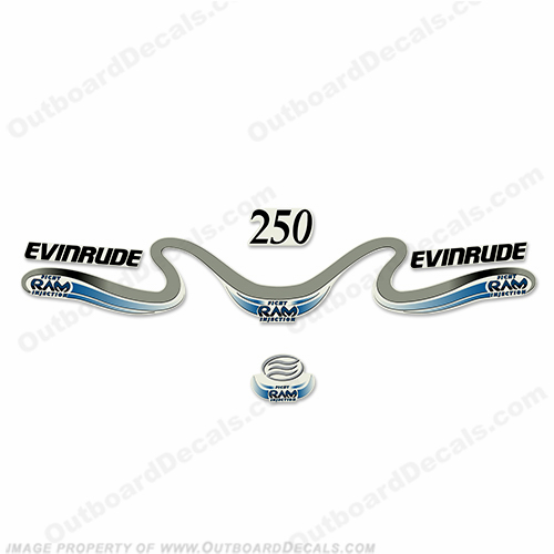 Evinrude 250hp Ficht Ram Decals 1999 - 2000 INCR10Aug2021