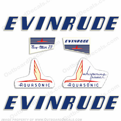 Evinrude 1955 25hp Decal Kit INCR10Aug2021