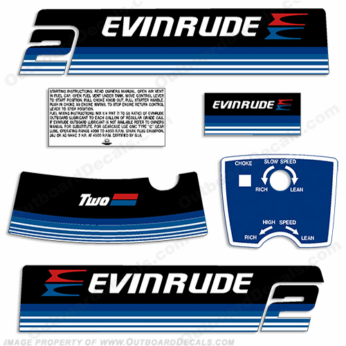 Evinrude 1979 2hp Decal Kit INCR10Aug2021