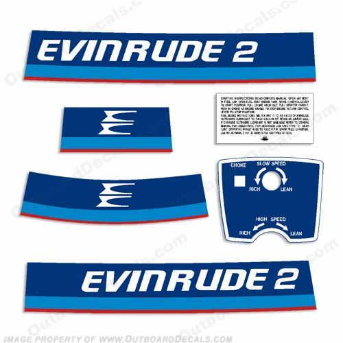 Evinrude 1975 2hp Decal Kit INCR10Aug2021