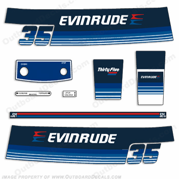 Evinrude 1979 35hp Decal Kit INCR10Aug2021