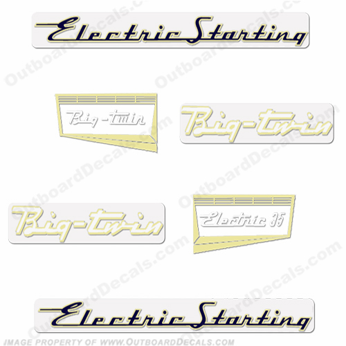 Evinrude 1957 35hp Electric Decal Kit INCR10Aug2021