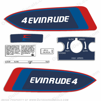 Evinrude 1976 4hp Decal Kit INCR10Aug2021