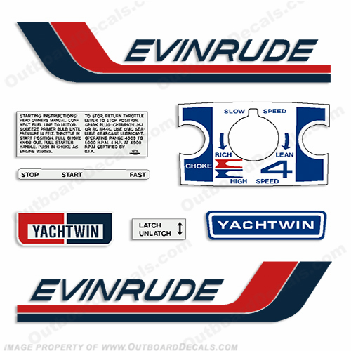 Evinrude 1972 4hp Decals INCR10Aug2021
