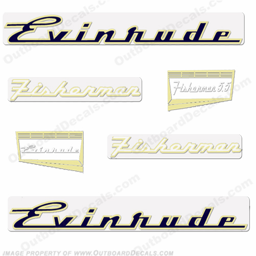 Evinrude 1957 5.5hp Decal Kit INCR10Aug2021