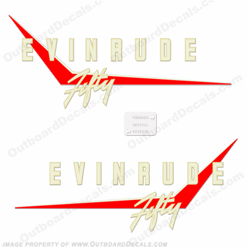 Evinrude 1958 50hp Decal Kit INCR10Aug2021