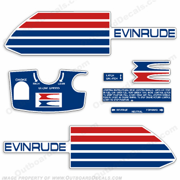 Evinrude 1973 6hp Decal Kit INCR10Aug2021
