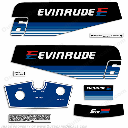 Evinrude 1979 6hp Decal Kit INCR10Aug2021