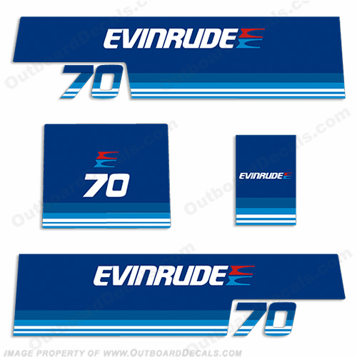 Evinrude 1979 70hp Decal Kit INCR10Aug2021