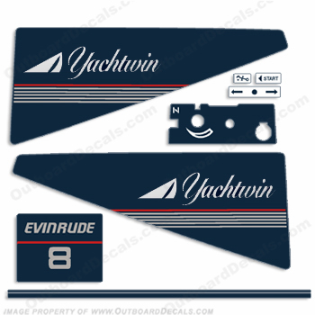 Evinrude 1986 8hp Decal Kit INCR10Aug2021