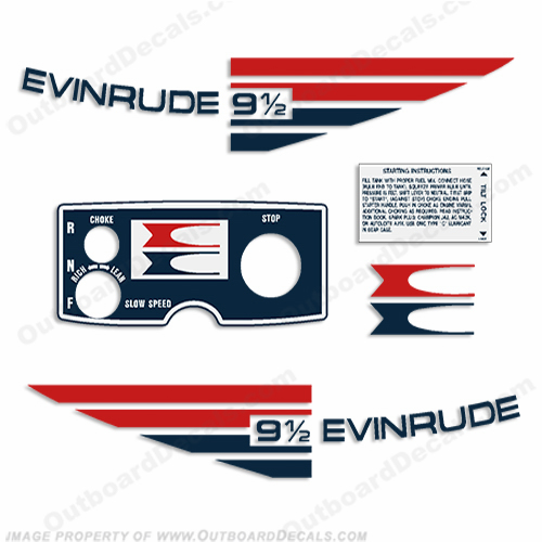 thumbnail image 2 of 1979 Evinrude 9.9hp Outboard Decal Kit – Reproduction By Discontinued Decals 2 of 6