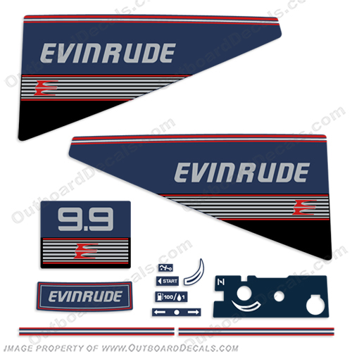 Evinrude 1989-1991 9.9hp Decal Kit  evinrude 9.9, 87, 88, 89, 90, 91, 1991, 1990, 1989, 9hp, 99hp, 9.9, evinrude_decals_9.9_hp_outboard_motor_1989_1990_1991, INCR10Aug2021