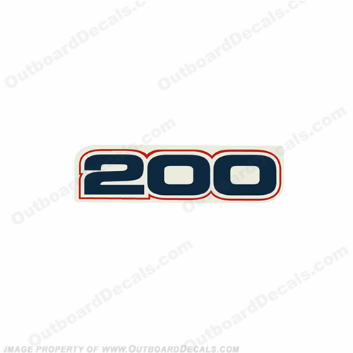 Evinrude Single "200" E-Tec Decal  INCR10Aug2021