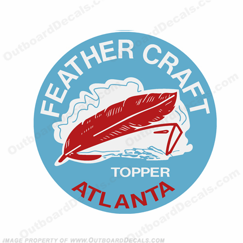 Feather Craft Topper Boat Decal - 3.5" Round INCR10Aug2021