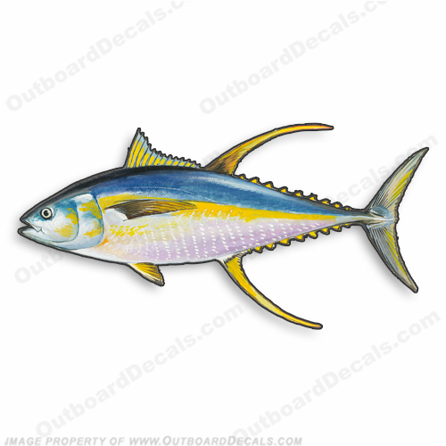 Yellowfin Tuna Decal - 9" INCR10Aug2021