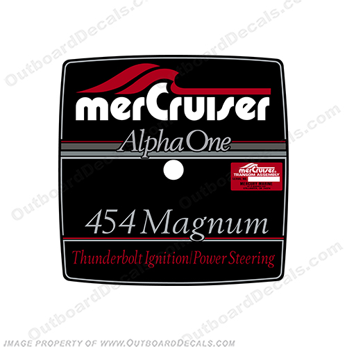 Mercruiser 454 Magnum Alpha One Flame Arrestor Decal INCR10Aug2021