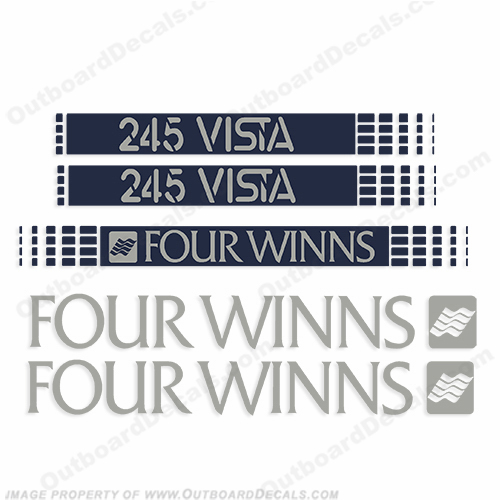 Four Winns 245 Vista Cruiser Boat Decal Package fourwinns, four, winns, vista, 245,INCR10Aug2021