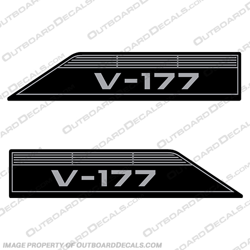 Glastron V-177 Boat Decals (Set of 2) - 1973 and up 177, v177, v-177, v 177, t177, glasstron, glastron, futura, 1973, 1973 and up, aqua, lift, 