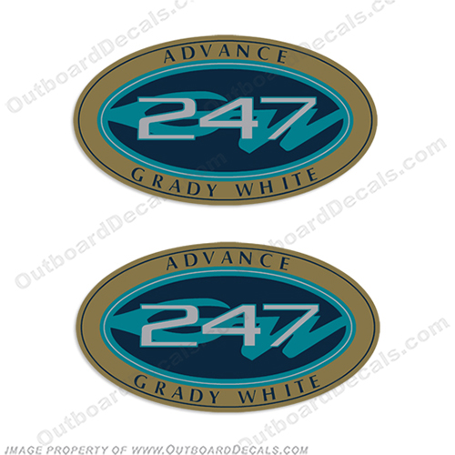 Grady White Advance 247 Logo Decals (Set of 2)  INCR10Aug2021