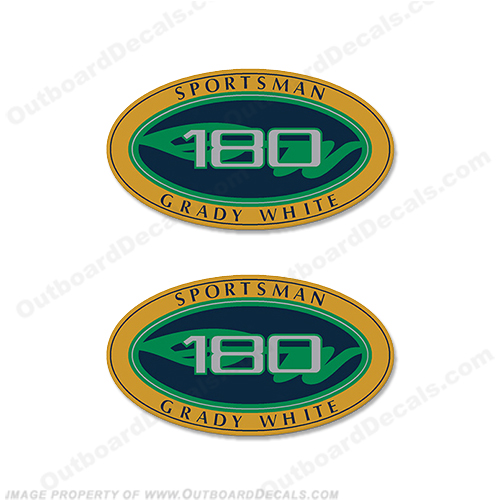 Grady White Sportsman 180 Logo Decals (Set of 2) INCR10Aug2021