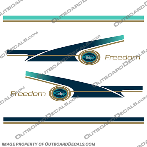 Grady White Boats Freedom 192 Style Side Stripes Decals - Gold grady,white, gradywhite, grady white, boat, boats, Tournament, style, side, stripe, stripes, decal, decals, gold, 192