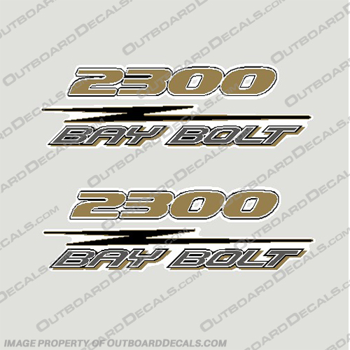 HydraSports 2300 Bay Bolt Decals - Set of 2 hydra, sports, hydra-sports, hydrasport, hydrosport, hydrosports, hydro, sport, hydrosport, dc, 2300, walk, around, center, console, vector, old, new, logo, boat, manufacterer, neme, Bay, Bolt, decal, decals, set, of, two, 2,