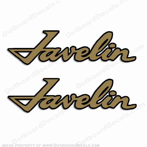 Javelin AMC Boat Decals (Set of 2) - 2 Color / Any Color! INCR10Aug2021