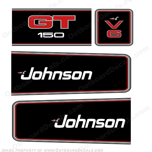 Johnson 1990s GT 150 Decals  1991, 1992, 1993, 1994, 1995, gt200, gt150, 150, gt, v6, VJ150SLEI6, VJ200SLEI6, INCR10Aug2021