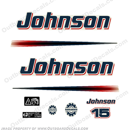 Johnson 15hp Decals - 2003-2005 15 hp, 2003, 2004, 2005, 15, 03, 04, 05, 05, 04, 03, INCR10Aug2021