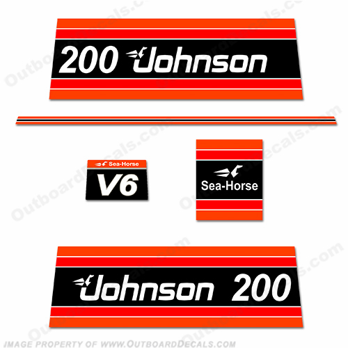 Johnson 1981 200hp V6 Decals INCR10Aug2021