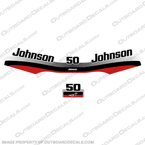 Johnson 1997 1998 50hp Pull Start 3 Cylinder Model Decal Kit Johnson, 1997, 1998, 50, 50hp, hp, horse, power, horsepower, pull, start, 3, cylinder, model, decal, decals, kit,