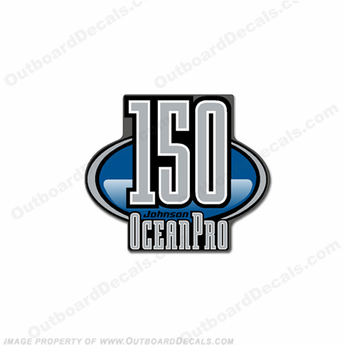 Johnson Ocean Pro Single "150" Rear Decal - You choose color ocean, pro, ocean pro, ocean-pro, INCR10Aug2021