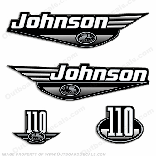 Johnson 110hp Decals 1999 - 2001 (Black) INCR10Aug2021