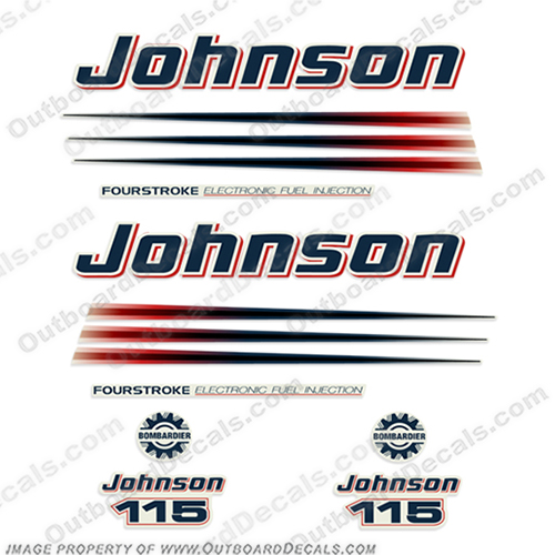 Johnson 115hp Fourstoke EFI Decals  INCR10Aug2021