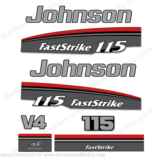 Johnson 115hp Fast Strike Decals 1997 - 1998 faststrike, 115, INCR10Aug2021