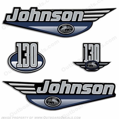Johnson 130hp Decals 1999 - 2001 (Dark Blue) INCR10Aug2021