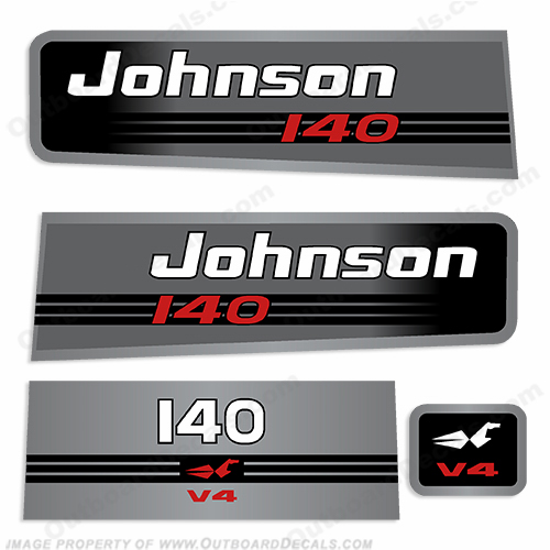 Johnson 140hp V4 Decals - 1992 - 1995 INCR10Aug2021