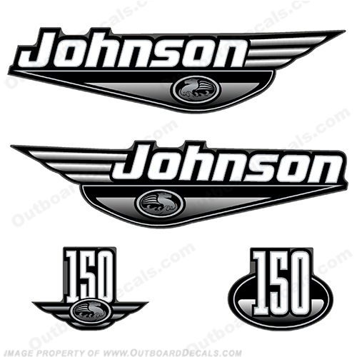 Johnson 150hp Decals - 1999 (Black) INCR10Aug2021