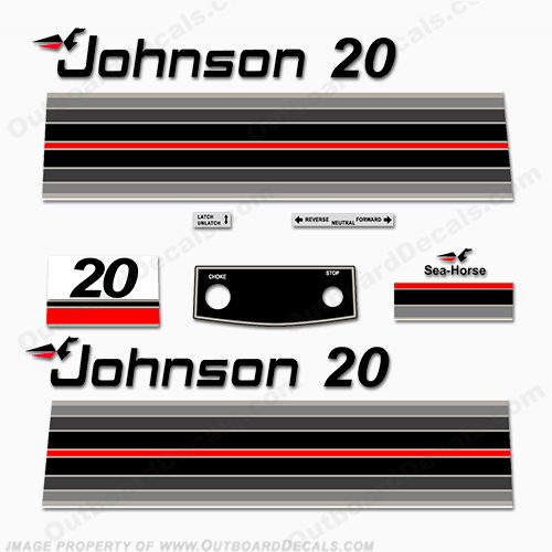 Johnson 1982 20hp Decals INCR10Aug2021