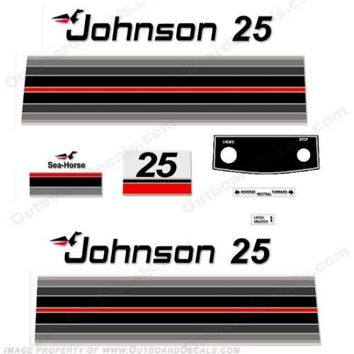 Johnson 1982 25hp Decals INCR10Aug2021
