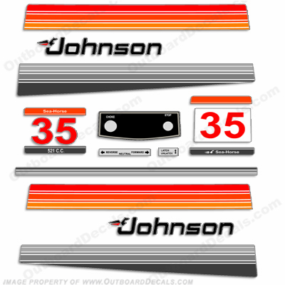 Johnson 1980 35hp Decals INCR10Aug2021