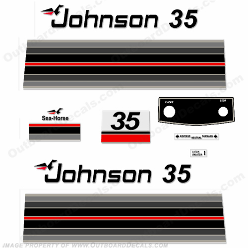 Johnson 1982 35hp Decals INCR10Aug2021