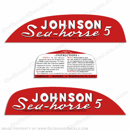 Johnson 1951 5hp Decals INCR10Aug2021