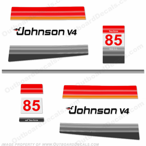 Johnson 1980 85hp Decals INCR10Aug2021