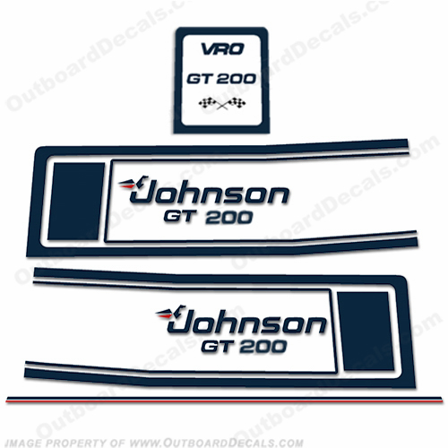 Johnson 1988 - 1990 GT 200hp Decals INCR10Aug2021