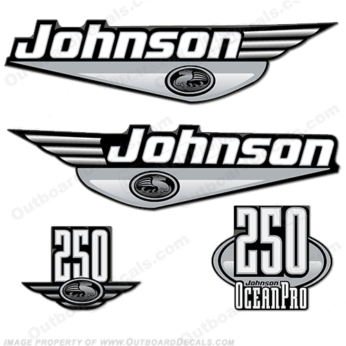 Johnson 250hp OceanPro Decals - You Choose Color! ocean, pro, ocean pro, ocean-pro, INCR10Aug2021