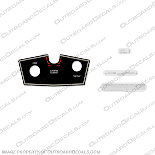 Johnson Outboard Motor Control Decals  johnson, rear, control, decal, sticker, vintage, front, outboard, motor, 