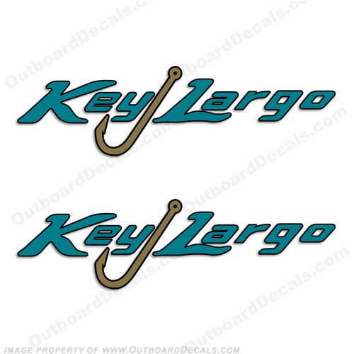 Key Largo Logo Boat Decals (Set of 2) INCR10Aug2021