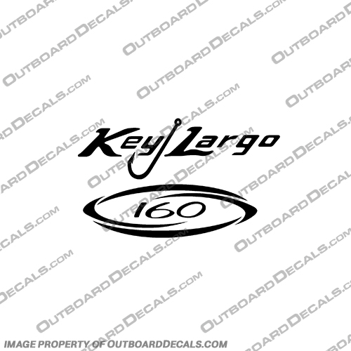 Key Largo 160 Boat Cabin Decal - Black keylargo, key, largo, 160, boat, decal, Cabin, black, 