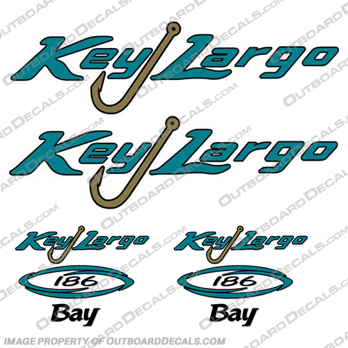 Key Largo 186 Bay Boat Decal Package Key, Largo, 186, Bay, Boat, Decal, Decals, Package,
